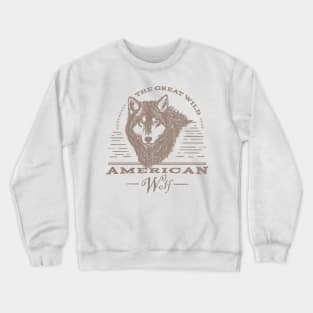 The Great Wild American Wolf Crewneck Sweatshirt